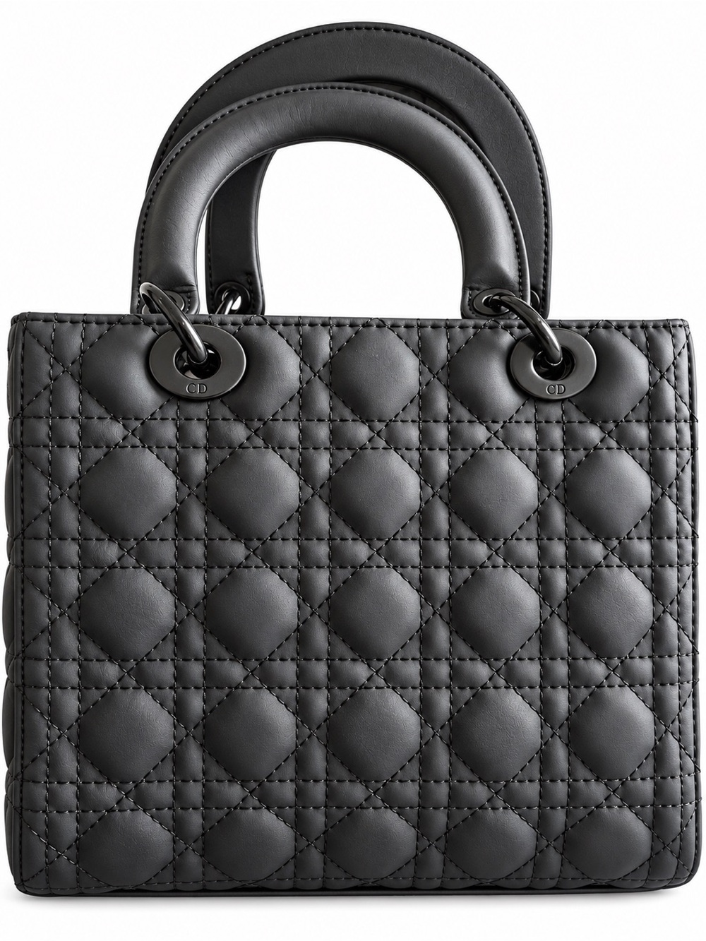 Black Quilted Lady Dior alike Tote